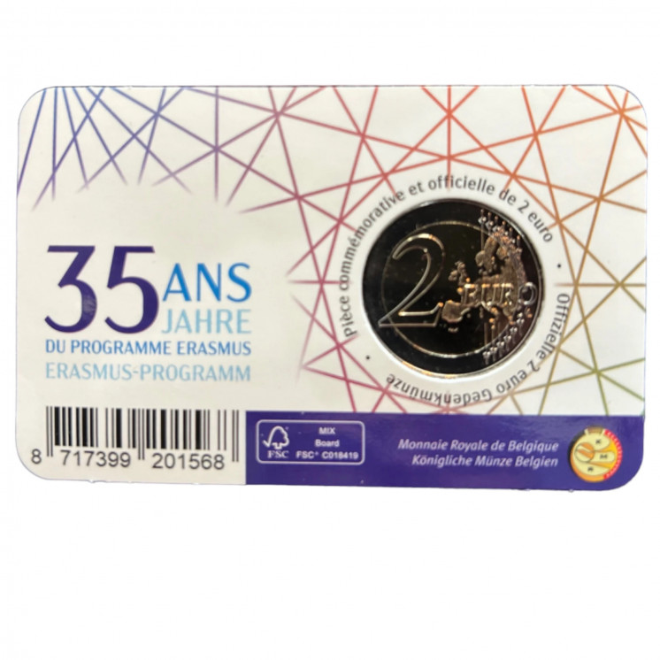 2022 - Belgique, 2 euros Erasmus en Coincard