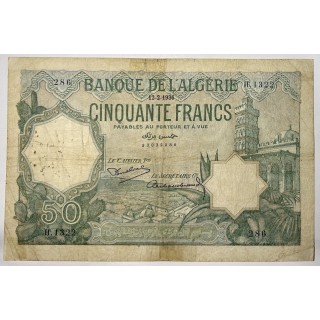 Algérie - 50 Francs, 12-2-1936