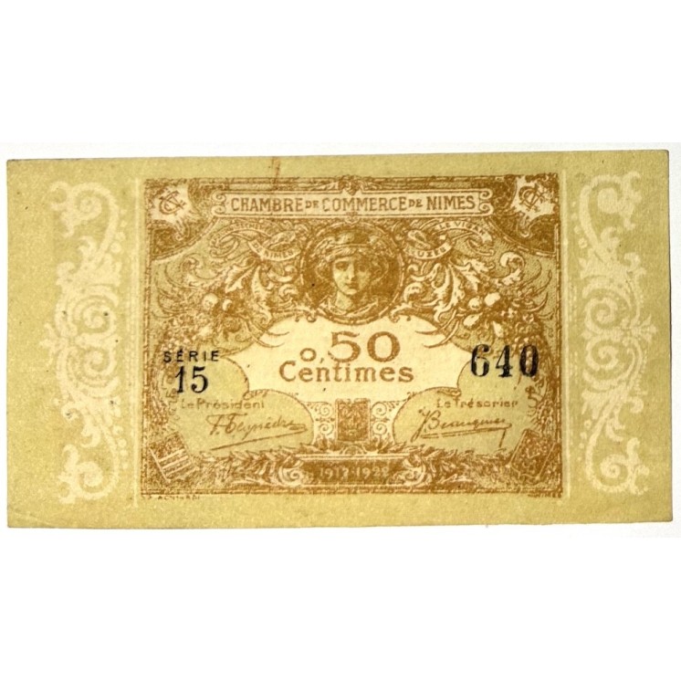 France - Chambre de Commerce de Nîmes, 50 Centimes
