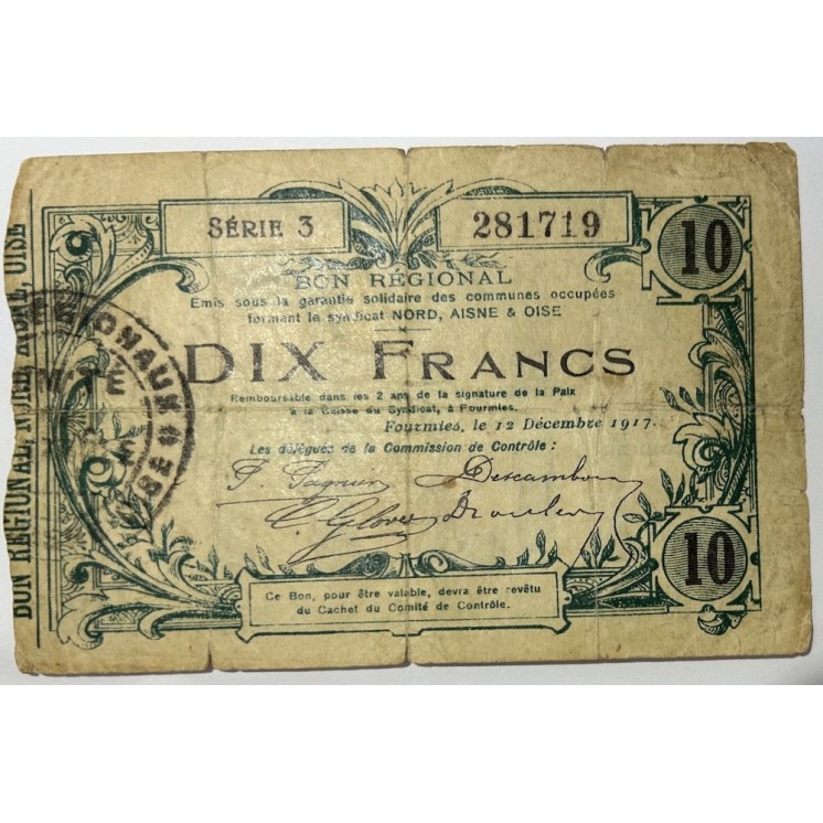 France - Bon régional, 10 Francs