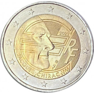 2022, France 2 euros Jacques Chirac