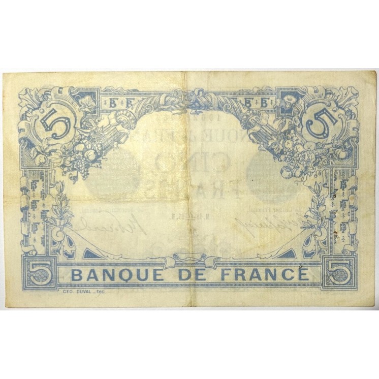 France - 5 Francs 1915