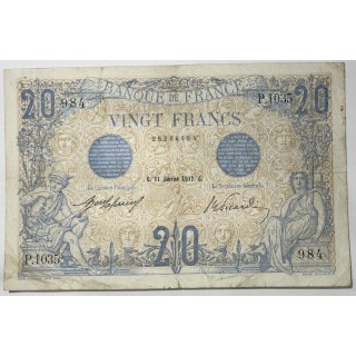France - 20 Francs C.11 Janvier 1912. C.
