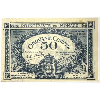 Monaco - 50 Centimes 1920