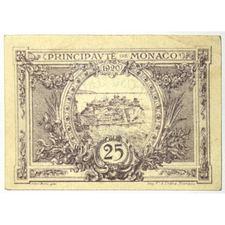 Monaco - 25 Centimes 1920