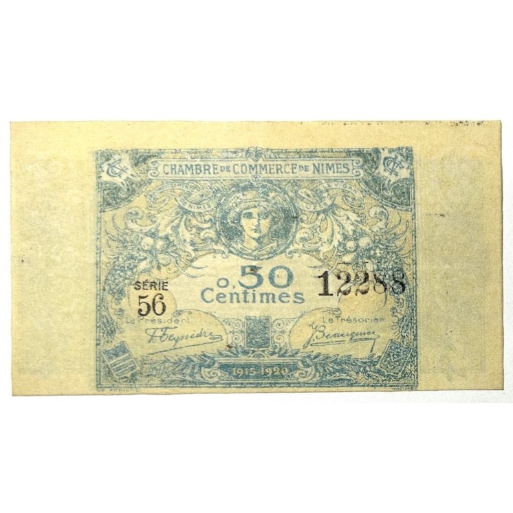 France - Chambre de Commerce de Nîmes, 50 Centimes