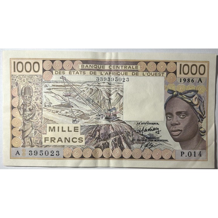 Afrique de l'Ouest - 1000 Francs 1986 A