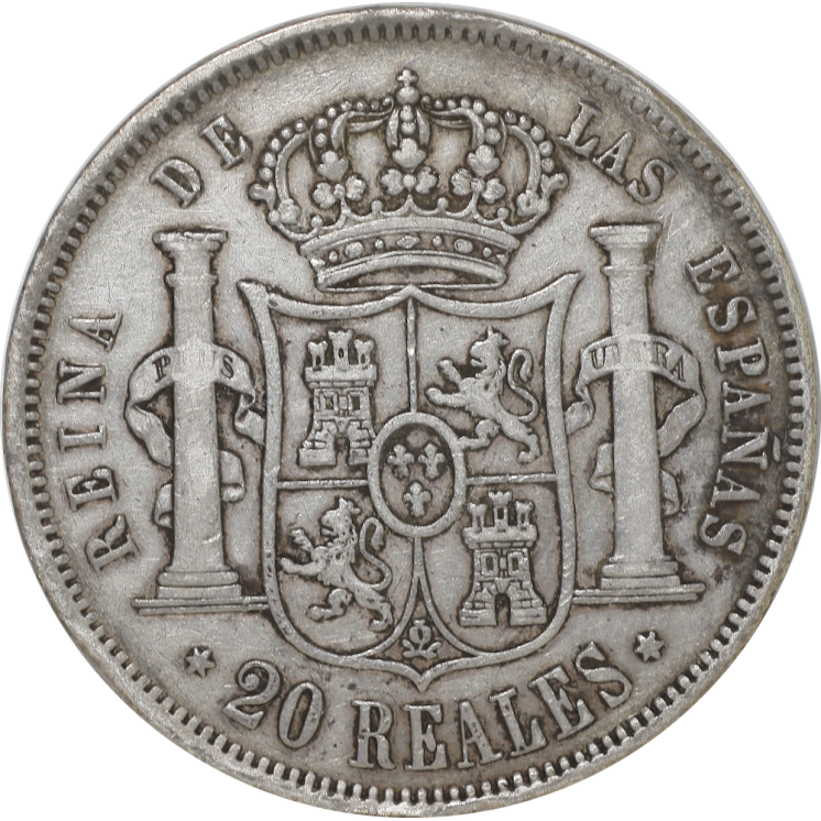 Espagne - Isabel II (1833-1868), 20 Réales 1858 Madrid
