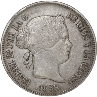 Espagne - Isabel II (1833-1868), 20 Réales 1858 Madrid