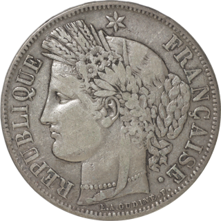 France - IIème République (1848-1852), 5 Francs Cérès 1849 A (Paris)