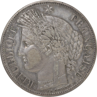 France - IIème République (1848-1852), 5 Francs Cérès 1849 A (Paris)
