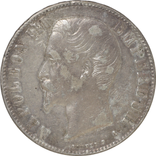 France - Napoléon III (1852-1870), 5 Francs 1855 A (Paris)