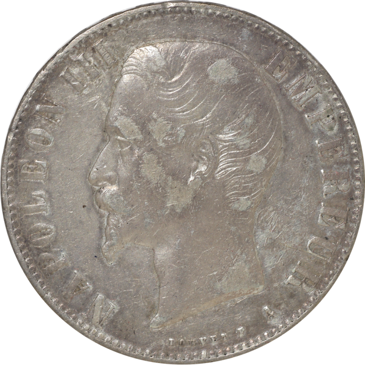 France - Napoléon III (1852-1870), 5 Francs 1855 A (Paris)