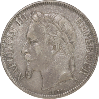 France - Napoléon III (1852-1870), 5 Francs 1870 A (Paris)