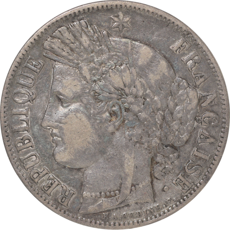 France - IIème République (1848-1852), 5 Francs Cérès 1851 BB (Strasbourg)