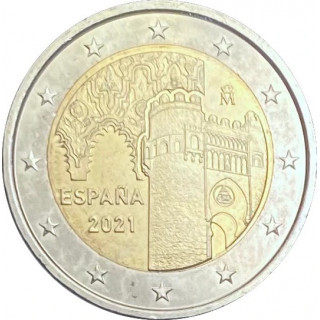 2021 - Espagne, 2 euros "Puerta Del Sol" - Centre historique de Tolède