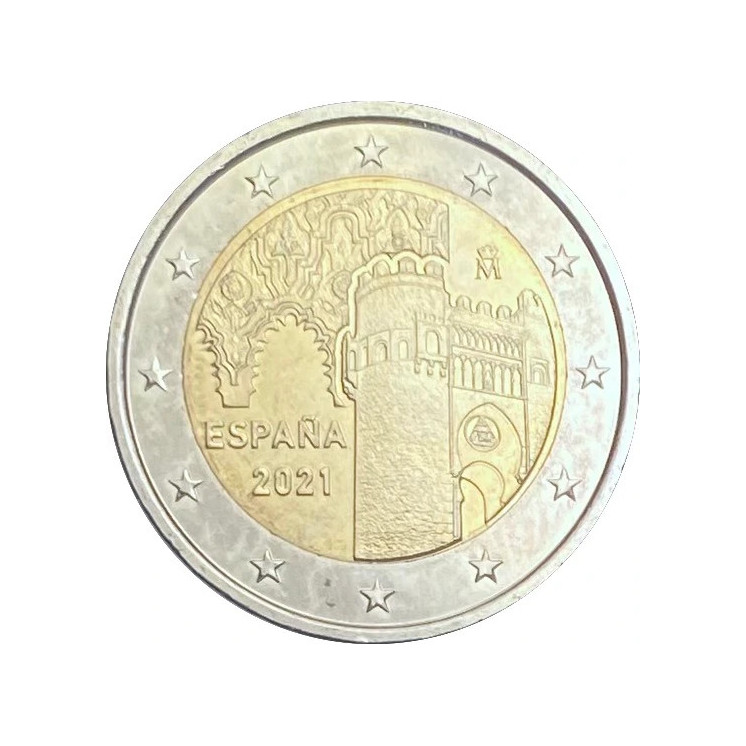 2021 - Espagne, 2 euros "Puerta Del Sol" - Centre historique de Tolède