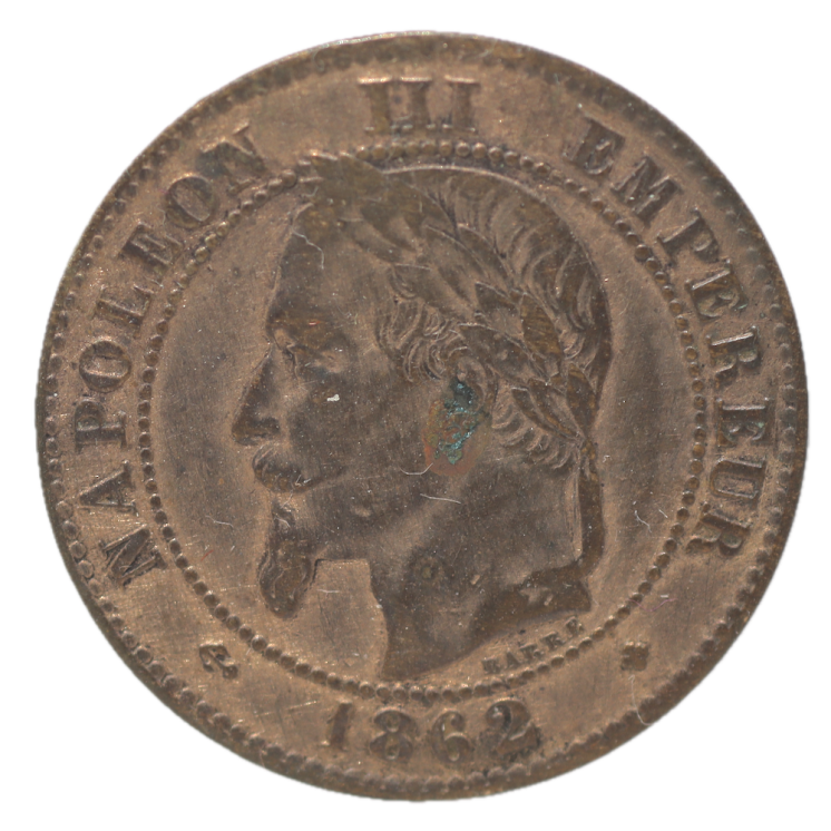 France - Napoléon III (1852-1870), 2 Centimes 1862 BB (Strasbourg)