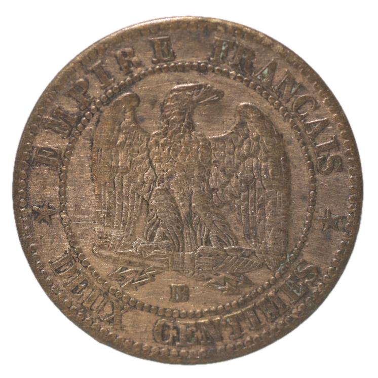 France - Napoléon III (1852-1870), 2 Centimes 1862 BB (Strasbourg)