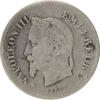 France - Napoléon III (1852-1870), 20 Centimes 1867 BB (Strasbourg)