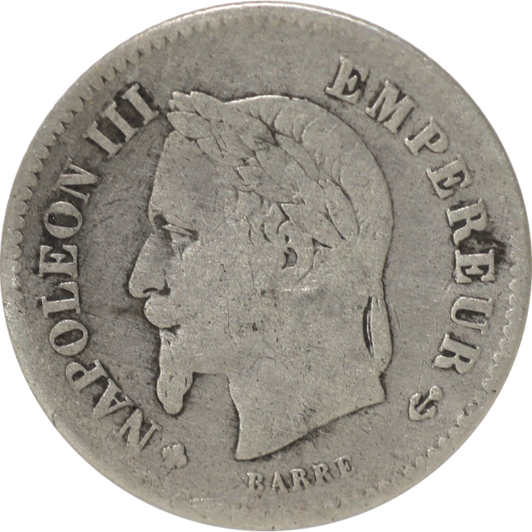 France - Napoléon III (1852-1870), 20 Centimes 1867 BB (Strasbourg)