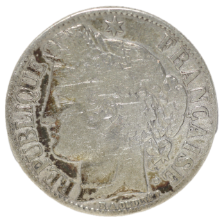 France - 1 Franc Cérès, 1871 K (Bordeaux)