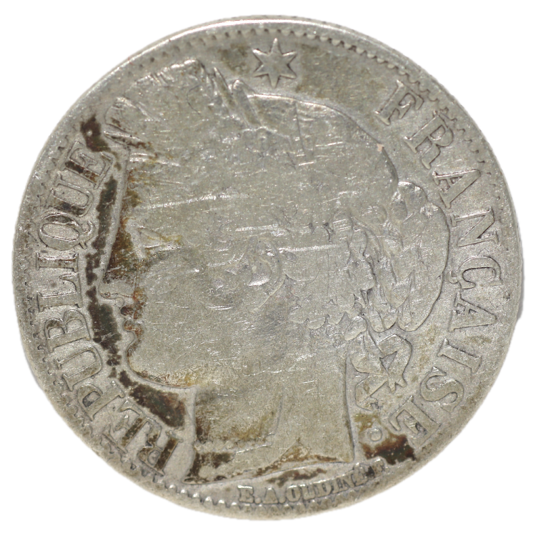 France - 1 Franc Cérès, 1871 K (Bordeaux)