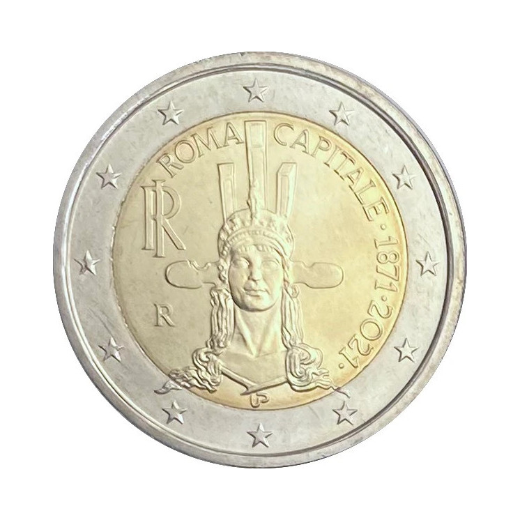 2021 - Italie, 2 euros Rome : Capitale depuis 150 ans