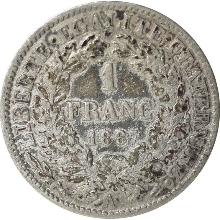 France - 1 Franc Cérès 1887 A (Paris)