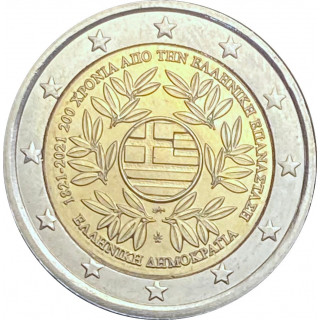 2021 - Grèce, 2 euros 200 ans de la Révolution Grecque