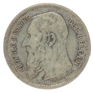 Belgique - Leopold II, 2 Frank 1909