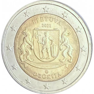 2021 - Lituanie, 2 euros Armoirie de la région de Dzukija