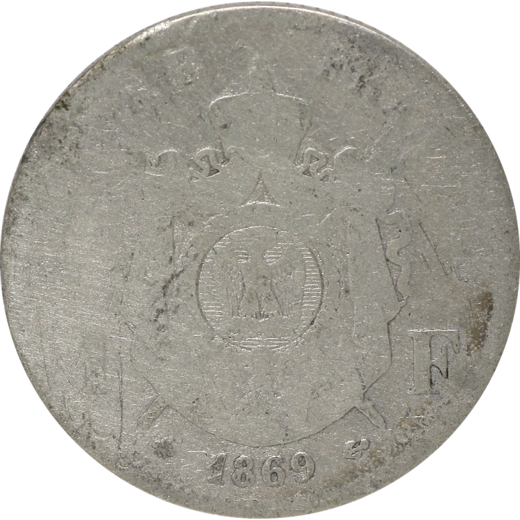 France - Napoléon III (1852-1870), 2 Francs 1869 A (Paris)