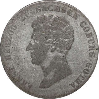 Allemagne - Saxe Cobourg, Ernest Ier, 10 Kreuzer 1836