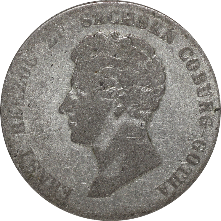 Allemagne - Saxe Cobourg, Ernest Ier, 10 Kreuzer 1836