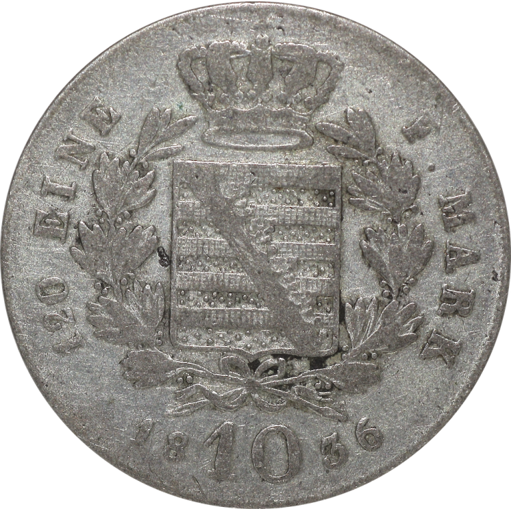 Allemagne - Saxe Cobourg, Ernest Ier, 10 Kreuzer 1836