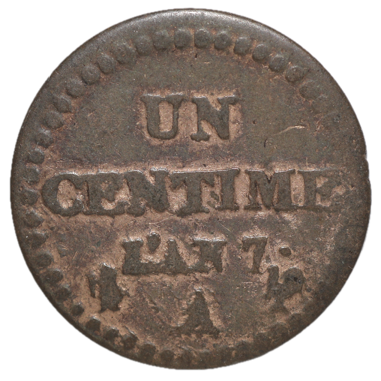 France - Un Centime An 7 A (Paris)
