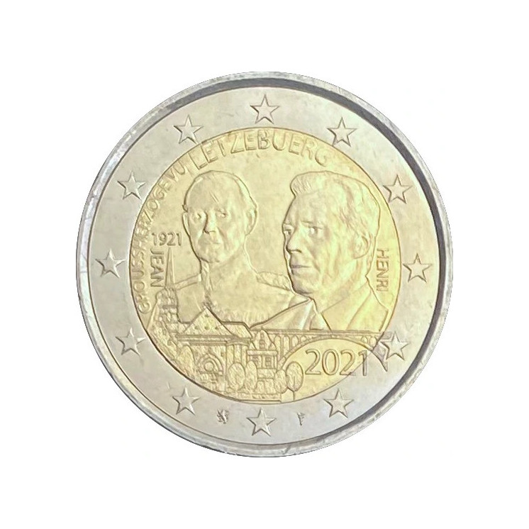 2021 - Luxembourg, 2 euros 100ème anniversaire de la naissance du Grand Duc Jean