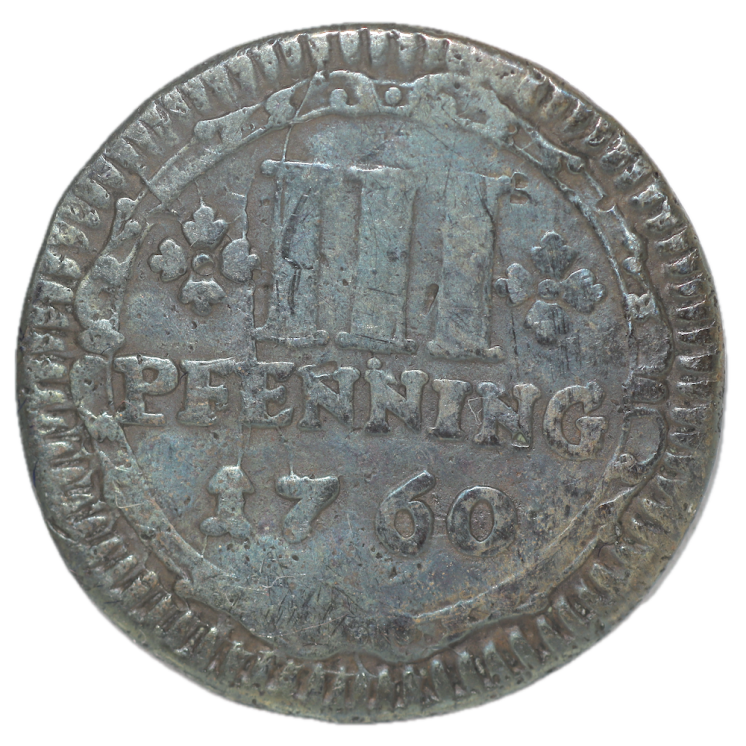 Allemagne - 3 Pfennig, St Paul