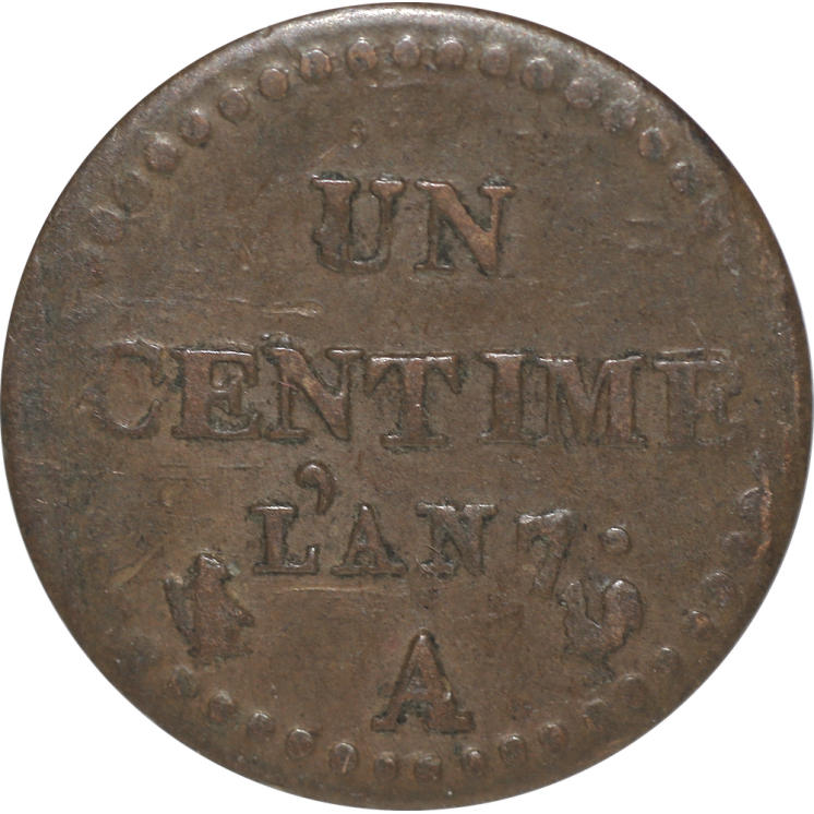 France - 1 Centime An 7 A (Paris)