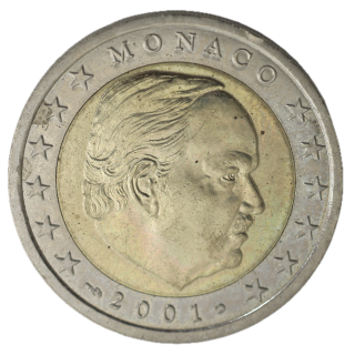 Monaco - Prince Rainier, 2 euros 2001