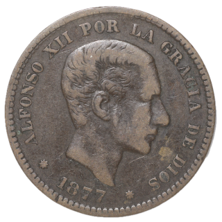 Espagne - Alfonso XII, 5 Centimes 1877