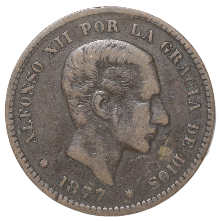 Espagne - Alfonso XII, 5 Centimes 1877