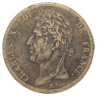 France - Charles X (1824-1830), 5 Centimes Colonie 1825
