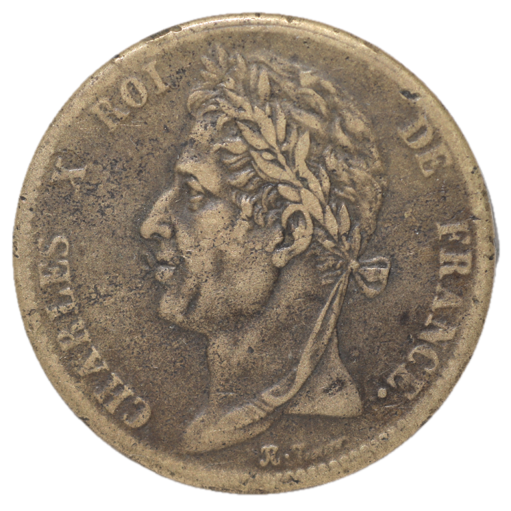 France - Charles X (1824-1830), 5 Centimes Colonie 1825