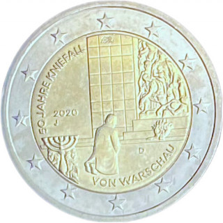 2020 - Allemagne, 2 euros 50ème Anniversaire de la Génuflexion de Varsovie