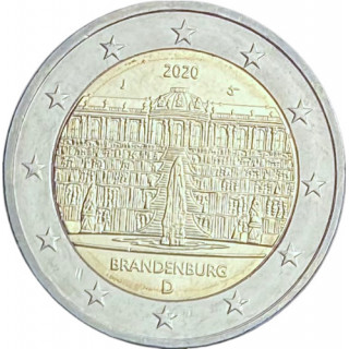 2020 - Allemagne, 2 euros Palais de Sanssouci Postdam Brandebourg