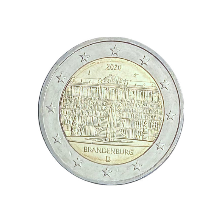 2020 - Allemagne, 2 euros Palais de Sanssouci Postdam Brandebourg