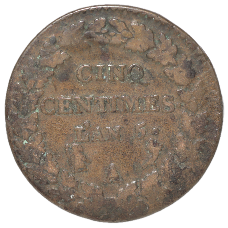 France - 5 Centimes An 5 A (Paris)