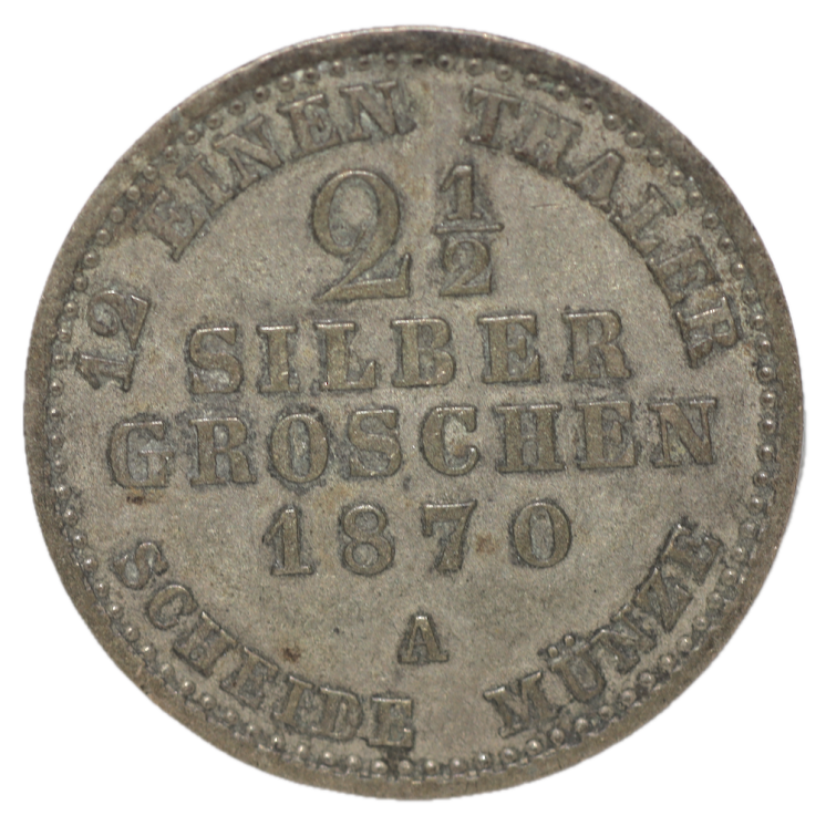 Allemagne - Prusse, 2 1/2 Silber Groshen 1870